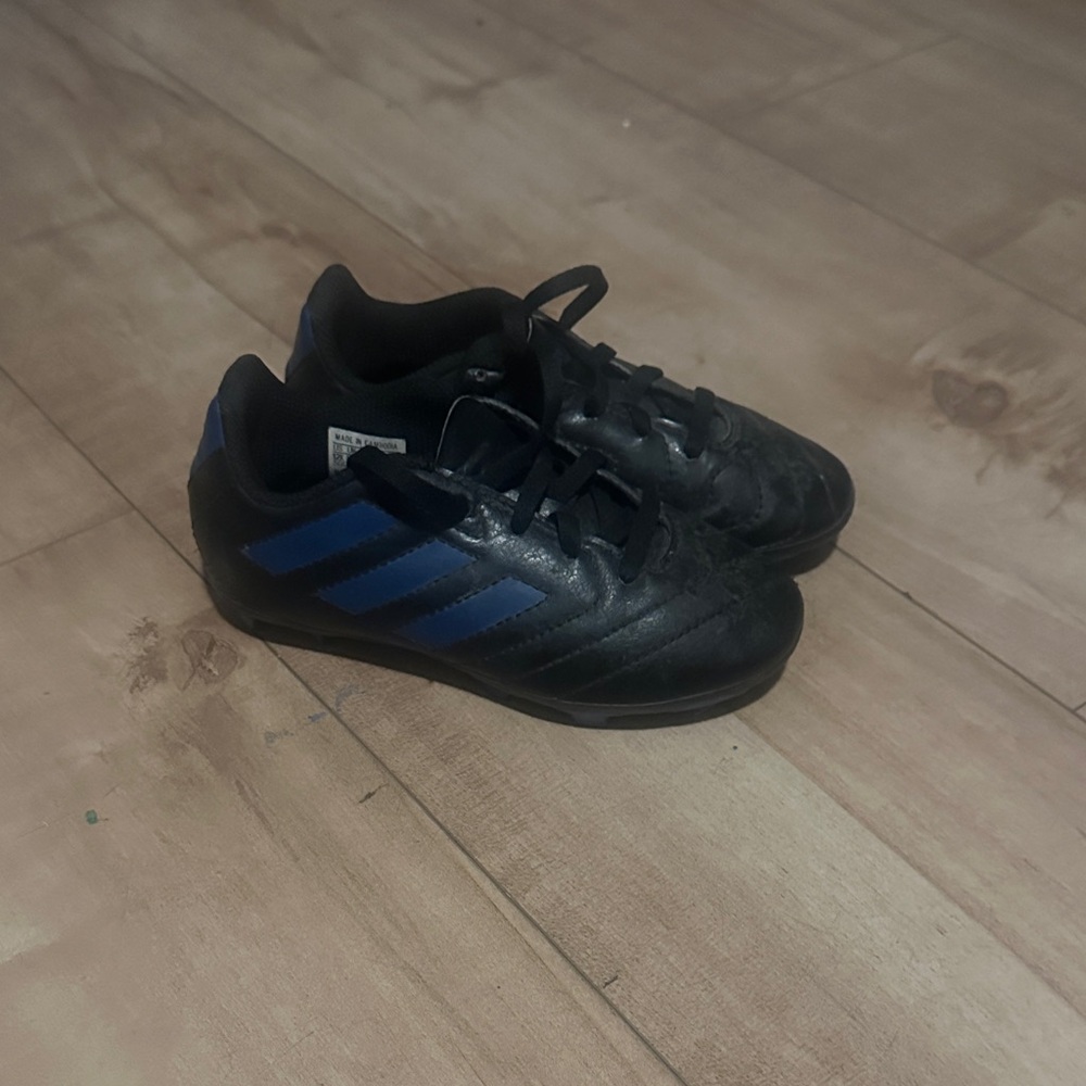 adidas Black and Blue Indoor Soccer Shoes